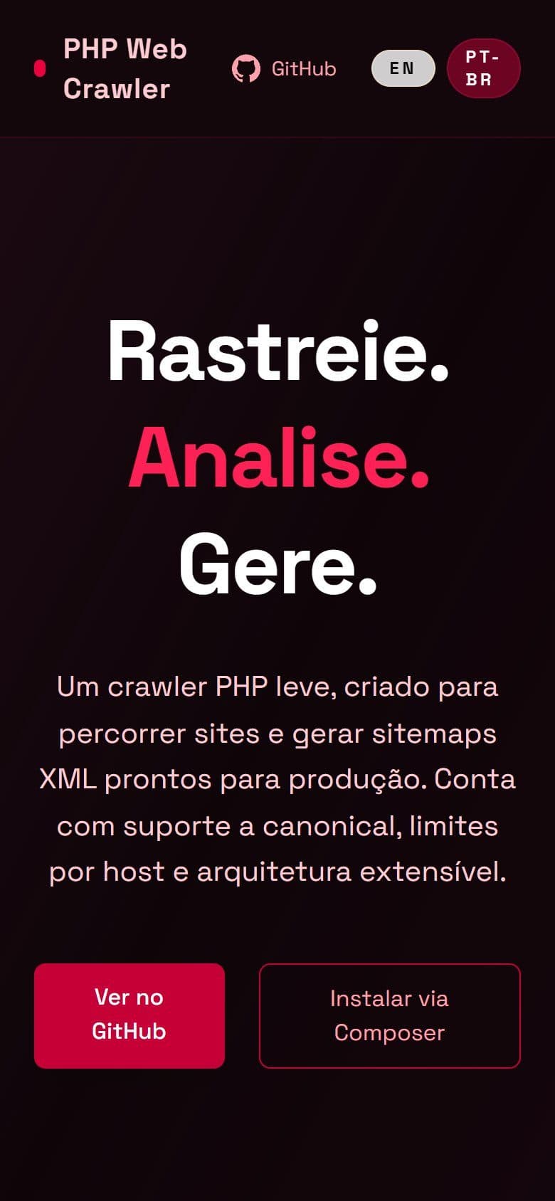 PHP Crawler — No celular