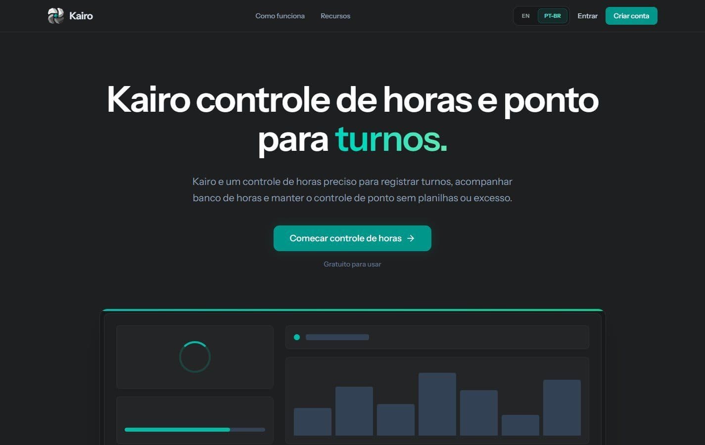 Página inicial renderizada no servidor, em português e inglês.